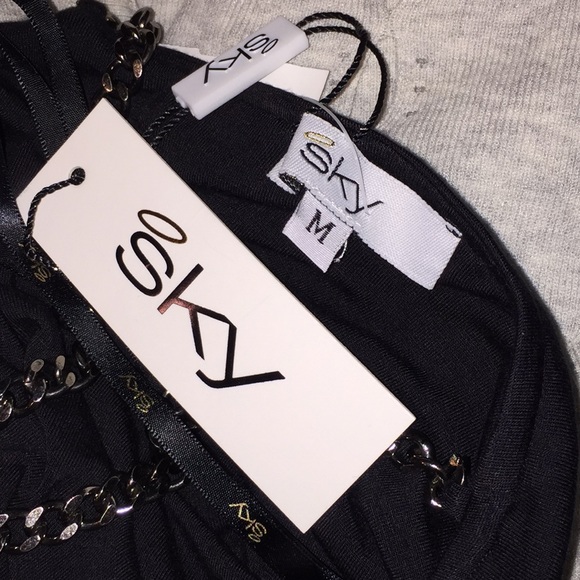 SKY Dress Chain Maxi Halter Open Sides Bodycon NWT - Picture 7 of 8